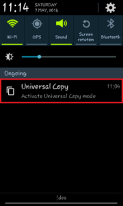 activate universal copy mode