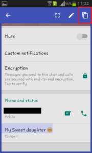 copy whatsapp status on android